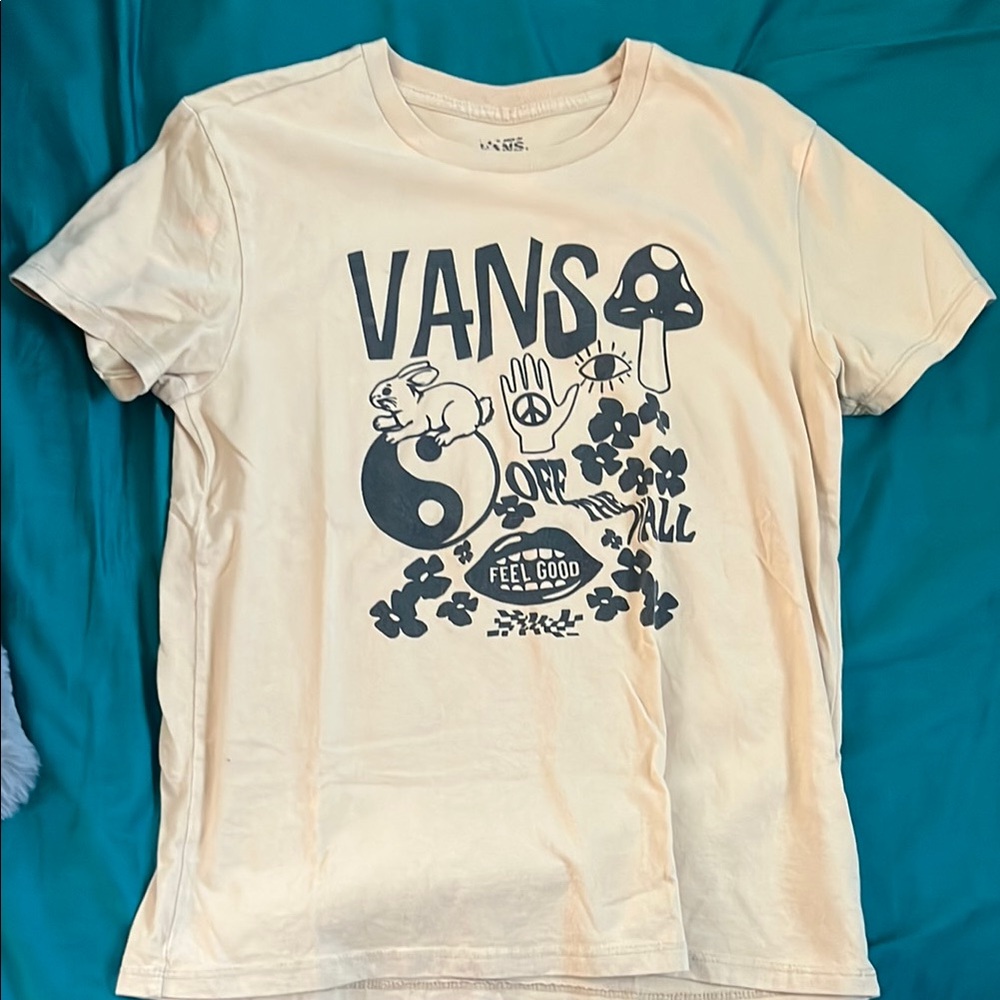 Vans Teens T-Shirt with Graphic Design in Cream